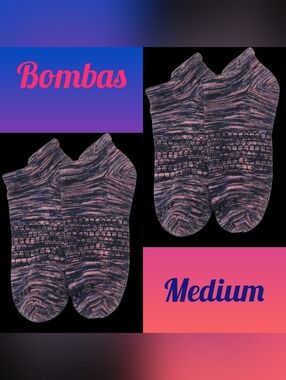 Bombas Ankle Socks 2 Pair BNWOT Unisex Medium Pink/Blue
